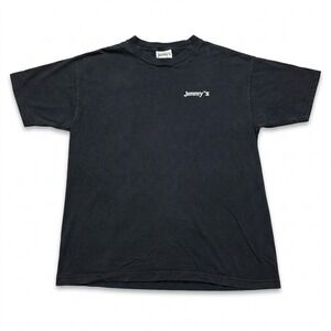 Vintage Jimmy'Z T-Shirt Mens Medium Black Skate Surf Graphic Y2K Made in DR